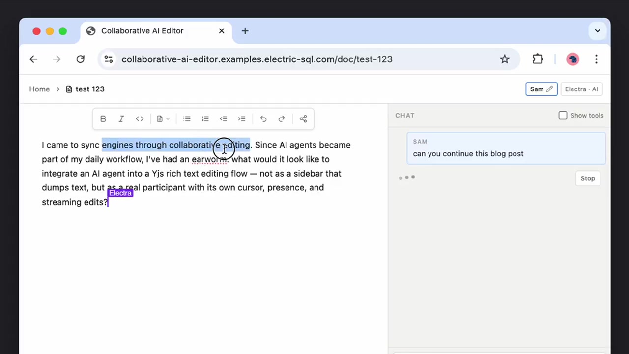 Collaborative AI Editor